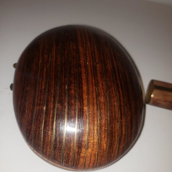 Two Vintage Wooden Box with Brass Inlay, Jewelry or Trinket Box - Picture 6 of 13